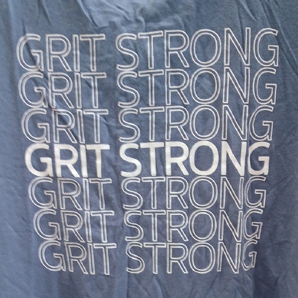Good hYOUman Blue Boxy Muscle Tee Grit Strong - Picture 2 of 5